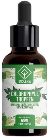 Enolenia® Chlorophyll Tropfen aus hochdosierter pflanzlicher Alfalfa | normaler Fettstoffwechsel - Abnehmen & natürliches Pflanzenextrakt mit optimierter Formel & frei von Zusatzstoffen 50 ml