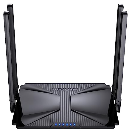 WAVLINK WiFi 6 AX3000 Dual Band Mesh Router | 3000 Mbit/s (2402 Mbit/s 5 GHz + 574 Mbit/s 2,4 GHz) | Für Gaming, 4K Streaming & Homeoffice | MU-MIMO, Beamforming, OFDMA | 160 MHz, WPA3, IPv6