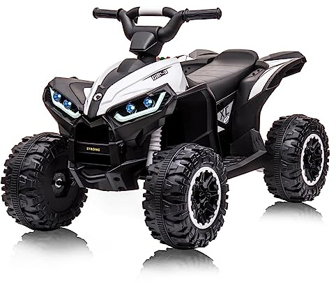 Garvee Kinder Elektroquad 12V, Elektroauto mit Fernbedienung,Musik,LED-Leuchten,Elektro-Quad für Kinder 3-6 Jahre alt