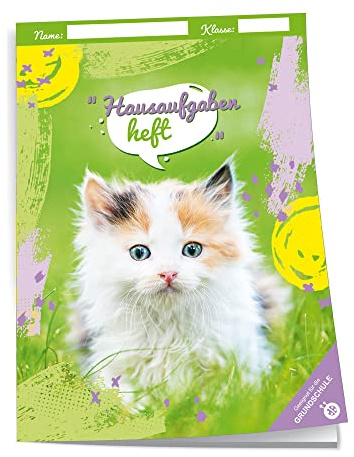 Trötsch Hausaufgabenheft Grundschule Katze: Schulplaner Hausaufgabenheft Timer Terminkalender
