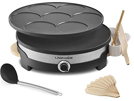 Lagrange Crêpes-Pfanne, 1500 W, helles Holz | Große und kleine Pfannkuchen