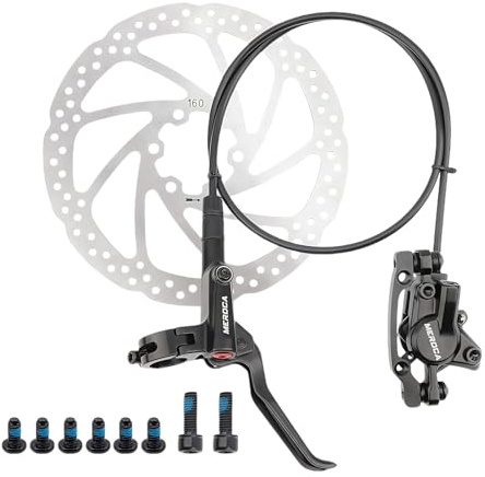 ENGWE MTB Fahrrad-Scheibenbremsen-Set, Aluminiumlegierung, hydraulische Scheibenbremse für Mountainbike, Rennrad (Rechts vorne + 1 x 160 mm Rotor, Vorne 800 mm)