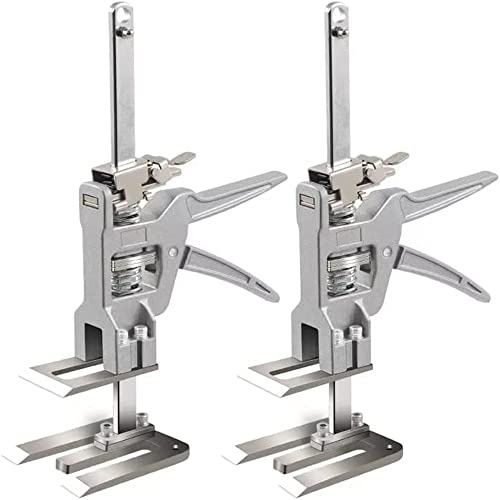 ZMURED Arbeitssparender Arm, 2-teiliges Arm-Handhebewerkzeug, verlangsamt Wandfliesen-Locator, multifunktionale Höhenverstellung, Hebevorrichtung für Tür, Möbel, Paneele, Schrank, Brettheber
