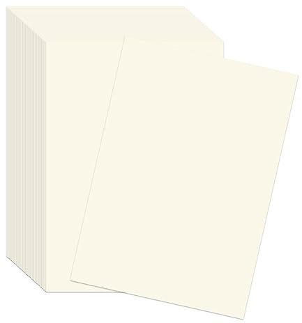 50 Blatt Tonpapier Elfenbein DIN A4 Papier Naturweiβ, 250 g/m² Tonkarton Creme Papier Fotokarton Bastelkarton Scherenschnittpapier zum basteln für Fotoalbum Menükarte DIY kreativ Sein