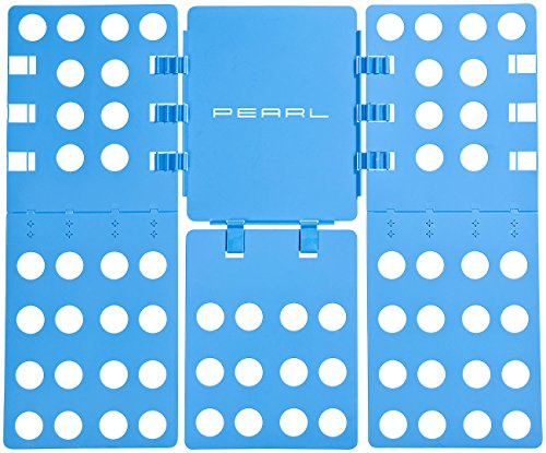 PEARL Falthilfe: Wäsche-Faltbrett für Hemden & Co., 68 x 57 cm, blau, klappbar (Wäschefalter, t Shirt Faltbrett, zusammenlegen Hilfe)