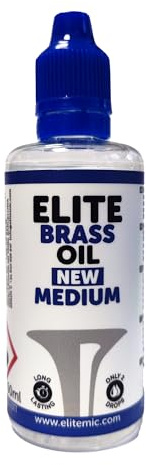 Elite Brass Oil New Medium 60 ml – Öl für Blasinstrumente – Trompete, Posaune, Flügelhorn, Horn, Tuba