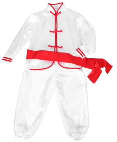 BESPORTBLE Set Jungen Und Mädchen Kung Fu Anzug Atmungsaktiv Bequem Kampfsportuniform Für Kung Fu Karate Ärmel Performance Kostüm Jungen Mädchen