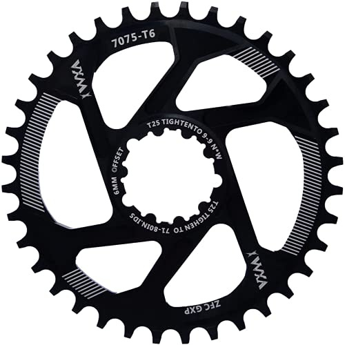 YBEKI Fahrrad Kettenblatt Narrow Wide | 30T/32T/34T/36T/38T | Offset 3mm/6mm | 7075-T6 CNC-Aluminium | Direct Mount für SRAM GXP XX1 X01 NX GX X9 XO Crankset