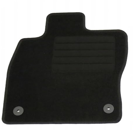AD Tuning Fußmatte für Skoda Octavia 3 5E inkl. Kombi & Scout (02/2013-) | Fahrerfußmatte vorne links, Textil, 100 % passgenau, Schwarz, Randkettelung, mit Druckknopf-Befestigung