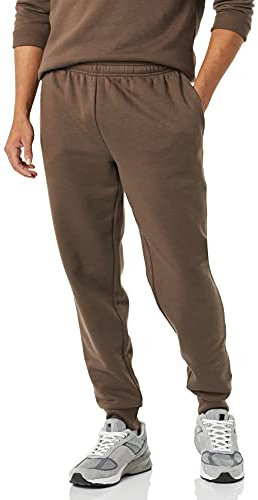 Amazon Essentials Herren Entspannte Jogginghose, Fleece, Bequeme Passform, Mittel Braun, L