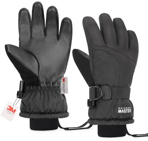 OutdoorMaster Skihandschuhe Kinder, 3M Thinsulate Winter-Thermohandschuhe