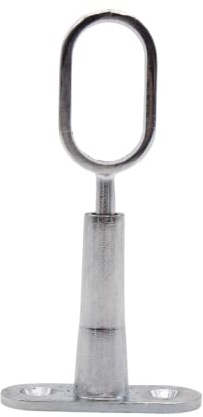 DOJA Barcelona | Garderobenstange Oval Wandhalterung | Schrankrohr-Mittelträger 30,5x15,5mm | Pack 2 | Schrankrohrhalter für Ovalstange | Kleiderschrank Stange Ausziehbar | Kleiderstange Halterung