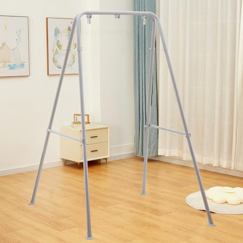 SELFLA Faltbarer Hängesessel Gestell, Tragbarer Gestell für Hängesessel, Robustes Hängemattengestell für Indoor/Outdoor, Einfach zu Montieren (hängesessel Nicht im Lieferumfang enthalten) - Grau