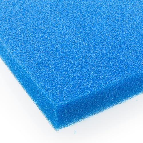 VIALIA Filterschaum Filtermatte 50x50x5 cm PPI 20 mittel | für Teich & Aquarium | Individuell zuschneidbar | Effektive biologische & mechanische Filterung | Langlebiges Filtermedium