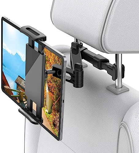 Shawe Verstellbar Tablet Halterung Auto, Universal Tablet Halterung KFZ-Kopfstützen Halterung für iPad Air Mini 2 3 4, iPad 2018 Pro 9.7, 10.5, Fire Kids 7 8,Kindle,Phone und Tablet mit 4.7~10.5 Zoll