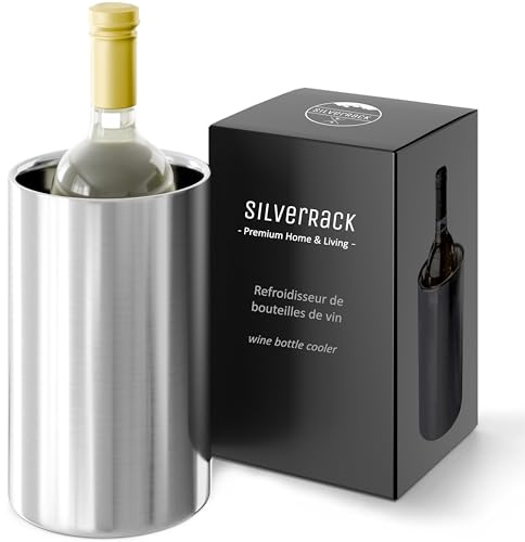 SilverRack Weinkühler Edelstahl Champagner Kühler Flaschenkühler | Wein-, Sektkühler, Getränke Kühlung, Wine Cooler, Weinflaschenkühler outdoor, Wein und Sekt Flaschen kühlen