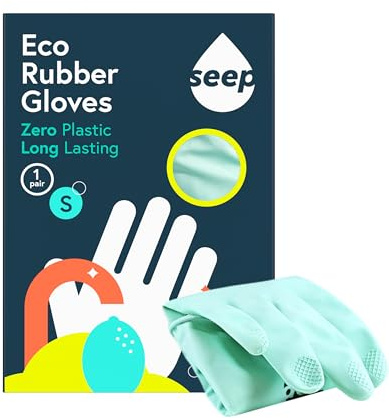 Long Life Küchenhandschuhe – Spülhandschuhe aus kompostierbarem Gummi – Mehrzweck-Haushaltshandschuhe – in zwei Größen erhältlich – FSC- und Fair-Trade-zertifiziert