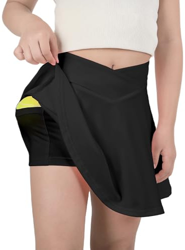 Mädchen-Tennisrock Sportrock mit kurzen, Sommerrock Faltenrock Tennis Skirt mit 2 Taschen, Golf-Mini-Röcke mit Elastischer Bund