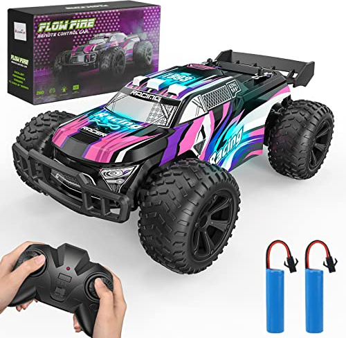 Kizeefun Ferngesteuertes Auto, RC Auto für 3 4 5 6 7 8 9 Jahre Kinder | 2.4Ghz Off-Road RC Crawler 70+ Minuten Spielzeit (2 Batterien Gratis), Geburtstags Geschenk für Jungen Mädchen