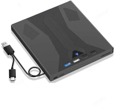Uziurl Externes Blu Ray optisches Laufwerk, Blu Ray optisches Laufwerk, kompatibel mit 100G USB 3.0 Disk und Typ C DVD/CD/BD Player für PC Laptop Desktop Bluray 3D Optical Drive