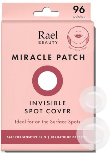 Rael Miracle Anti Pickel Patch Unsichtbar (2 Größen, 96 Stück) | Korean Skincare, Ultradünne Ränder, Hydrokolloid Akne Pflaster, Pimple Patches für Gesicht, Vegan, Tierversuchsfrei