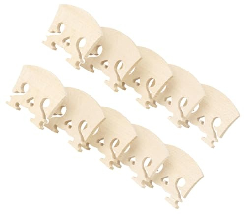 Ahorn Violinenbrücke für Geige, Leicht zu Installieren | Glatte, Gratfreie Oberfläche, Beige Farbe, mit Schutzhülle, für Werkstatt und Übung, 10 Stück Packung