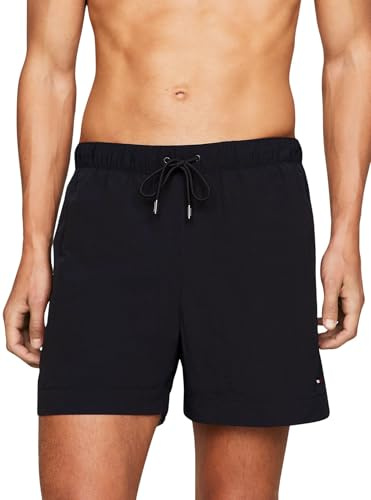 Tommy Hilfiger Herren Badeshorts Medium Drawstring Mittellang, Blau (Desert Sky), XXL
