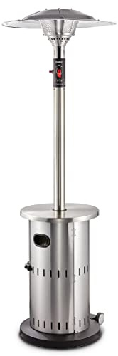 Enders® SOLID 2.0 Gas-Terrassenheizer, Gas-Heizstrahler mit 6 kW Leistung, Edelstahlgehäuse, Ablagefläche, für 11-kg-Gasflasche, versenkbares Standrohr, Umkippsicherung, #5802