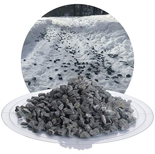 Schicker Mineral Diabas Streusplitt grau 5-8 mm 25 kg, Streumittel Winter | Gegen Rutschgefahr auf Eis und Schnee, salzfrei, sehr robust, mehrfach verwendbar, hohe Haftung, Trittsicherheit, Streugut