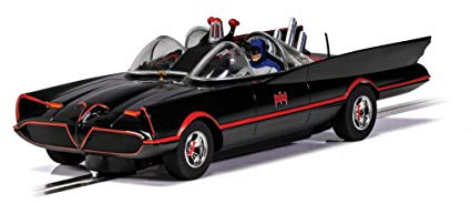 Scalextric C4175 Batman Batmobil, Film- und Fernseh-Slotcar im Maßstab 1966–1:32, Schwarz