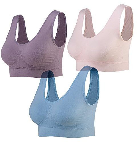 Lemef Damen Seamless Sport BH mit Merfarben Wohlfühl-BH