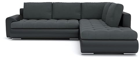 Ecksofa Tokio V mit Schlaffunktion! Best ECKSOFA! Eckcouch mit Bettkasten! Best! (Jasmine 96 + Soft 11 RECHTS), 200x75x230