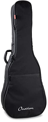 OVATION Guitars Gitarren Gig Bag Deluxe – passend für Deep Bowl/Mid-depth + 12-String – Cordura Tasche gepolstert – wasserabweisend – OVGB-DL-MD