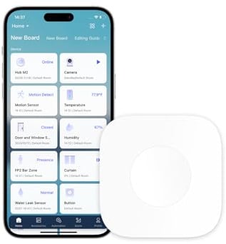 Aqara Mini-Funkschalter, Benötigt Aqara Hub, Zigbee-Verbindung, 3-Wege-Mehrzweck-Steuerknopf für Smart Home-Anwendungen, Kompatibel mit Apple HomeKit, IFTTT