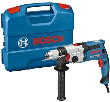 Bosch Professional Schlagbohrmaschine GSB 24-2 (Leistung 1100 Watt, Max. Drehmoment: 40/14,5 Nm, inkl. Schnellspannbohrfutter, Zusatzhandgriff, Tiefenanschlag, L-Case)