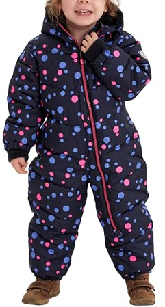 Killtec Kinder Skioverall Karter Mini - Schneeanzug mit Kapuze - 10.000 mm Wassersäule - Skianzug für Mädchen und Jungen, dunkelnavy, 110/116, 34238-000