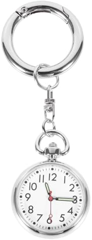 STOBOK Leuchtende Krankenschwester Uhr Zum Umhängen Quarz Taschenuhr Mit Haken Für Ärzte Und Pflegepersonal Nachtschicht Uhr Mit Leuchtzeigern Praktische Hängende Reversuhr 3.94X1.38X0.28In