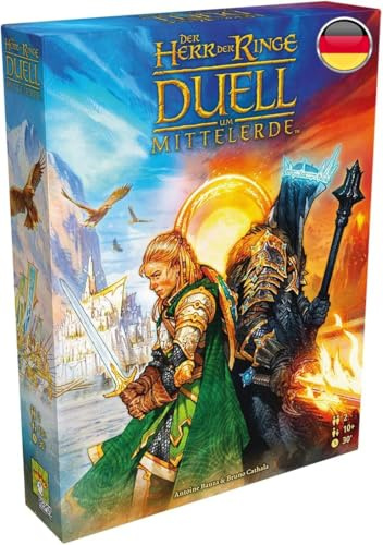 Asmodee - Der Herr der Ringe: Duell um Mittelerde Brettspiel - Strategisches Brettspiel für 2 Spieler - Erstellt von Antoine Bauza und Bruno Cathala - Ab 10 Jahren, 30 Minuten Spielzeit