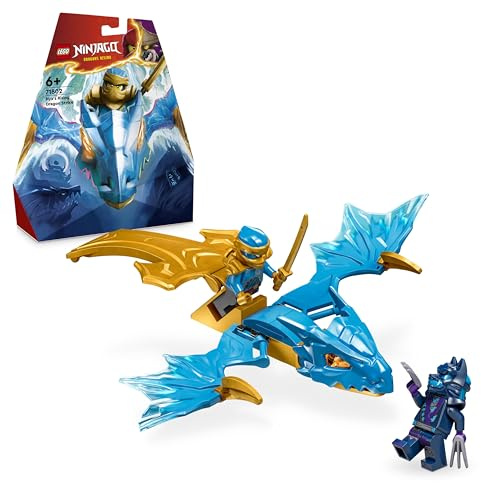 LEGO NINJAGO Nyas Drachengleiter, Ninja-Set mit Drachen-Spielzeug und Figuren inkl. NYA-Minifigur mit Mini-Katana, kleines Geschenk für Jungs und Mädchen ab 6 Jahren 71802