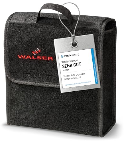 Walser Auto Organizer Toolbag Größe S, Kofferraum Organizer, Gadget, Aufbewahrungsbox, Tasche, Zubehör - 28x14x28 cm Schwarz