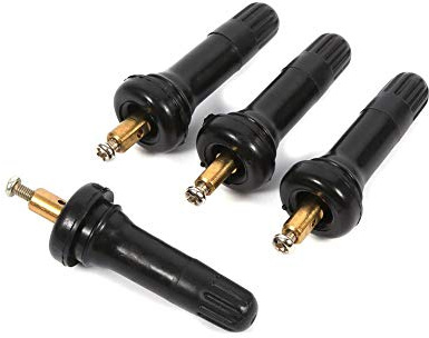 4 Stück Ventil für Schrader Sensor, Gummiventil Ersatz Schrader, Reifendrucksensor Reifendruckkontrollsystem Reifen Ventilstämme TPMS Sensor Ventilschaft Ventileinsätze für Auto