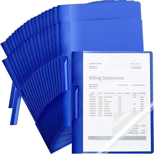Maitys Transparente Berichtsmappen mit Clip, 27,9 x 22,9 cm, Briefgröße, Präsentationsmappen, transparente Vorderseite, Portfolio-Ordner, Lebenslaufordner, Vorstellungsmappen, Vorstellungsgespräche
