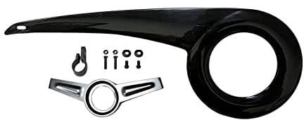 kowaku Fahrrad Kettenschutz Abdeckung Fahrrad Kette Abdeckung Tragbar Universal Fahrrad Teil Kettenschutz Schwarz von Schwanzschnalle, Schwarz 38T- 40T