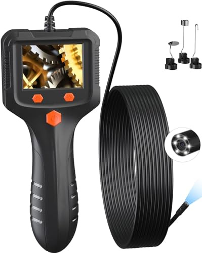Daxiongmao Endoskopkamera Mit Licht, Ip67 Wasserdichtes Endoskopkamera, 1080 HD Inspektionskamera, Endoskop Rohrreiniger, Endoskopkamera Handy, 11.5ft Rohrreinigungsspiraler, Gadgets Für Männer(2.4)