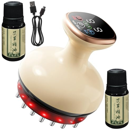 Cellulite Massagegerät Massagekopf für Schröpfmassage | Einstellbare Elektrische Schabemassage Mit 9 Stufen Wärmefunktion Für Oberschenkel Bauch Po Frauen Und Senioren