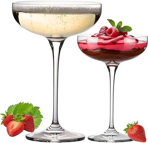 IMPERIAL glass Sektschalen 220ml 'Havanna' Champagnergläser Set 2-Teilig Sektgläser aus Crystalline Glas Spülmaschinenfest