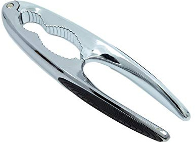 TRIXES Nussknacker aus Metall, Nussknacker-Öffner mit Gummigriffen, strapazierfähiger Nussknacker, Küchenzubehör, rutschfest, Schalenknacker für Meeresfrüchte, Küchenzubehör, Kochutensilien