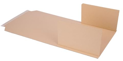 verpacking Buchverpackungen 310 x 250 x 20-70 mm DIN A4 BV-4 Braun [Größe und Stückzahl wählbar] Wickelverpackung Versand 100 Stück