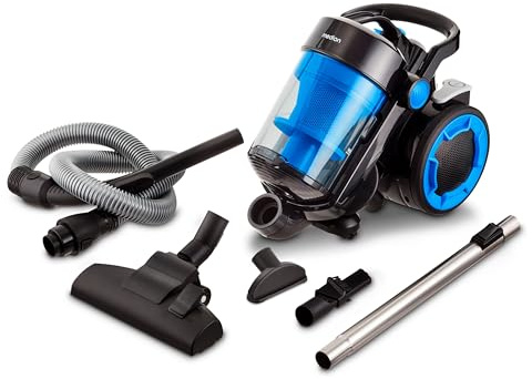 MEDION Beutelloser Zyklon-Staubsauger P4000 (900 Watt Leistung, 4,3 Liter Staubbehälterkapazität, waschbarer HEPA 13 Filter, 11 m Arbeitsradius, MD 11906) blau