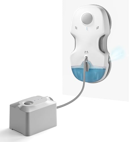 Hutt S7 Plus Fensterputzroboter kabellos Akku für große Außenfenster | 60 Min Laufzeit, Tragbar, 6500 Pa Saugkraft, 3D Schwebepad, Hochdruckdüse 80ML Tank, Koffer